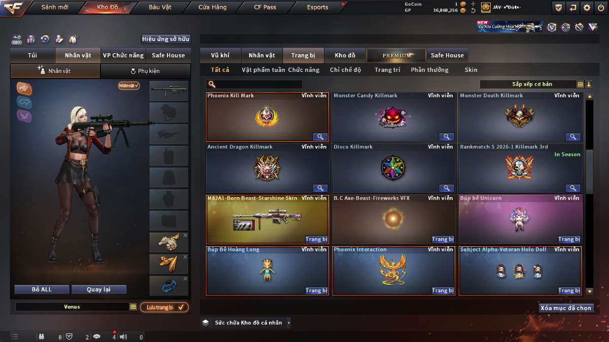 shop acc cf uy tin gia re